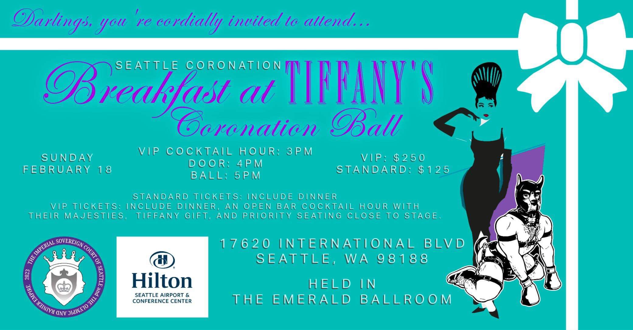 Seattle 2024 Coronation Ball Breakfast at Tiffany's VIP Weekend