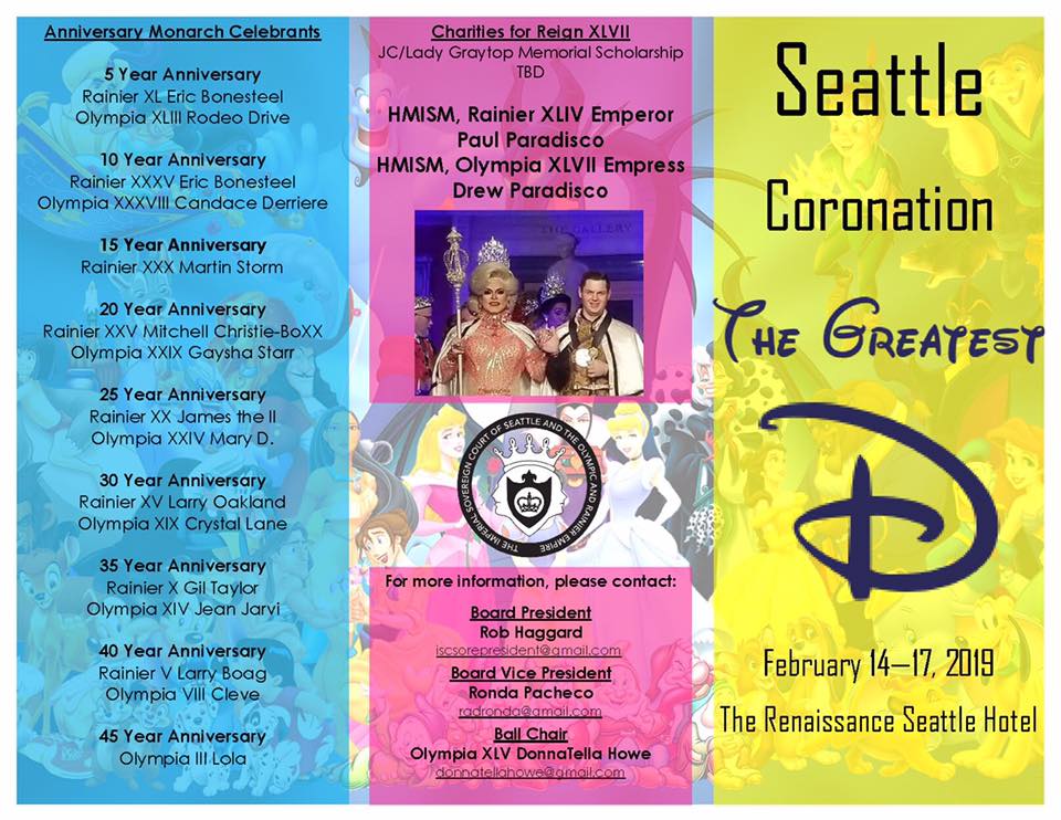 Seattle Coronation 2019 The Greatest D Tickets Seattle Renaissance